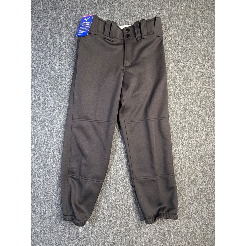 Mizuno Womens Softball Pants Black Elastic Bottom XS NEW